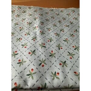 Vtg Waverly Fabric Country Crafts Quincy Quilt Blue Pink Flowers 2+ Yards